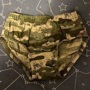 Camo Carhart diaper cover never worn. Tags removed and washed.